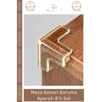 #KenarKoruma Bebek Çocuk Güvenlik Darbe Emici 8li Set Silikon Şeffaf Masa Kenarı Koruma Aparatı
