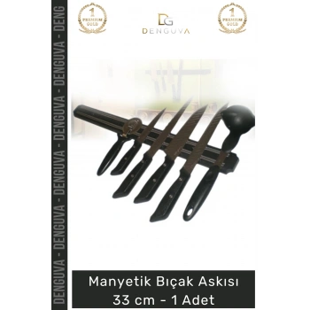 #BıçakAskısı Güçlü Mıknatıslı Duvar Tipi Modern Şık Mutfak Düzenleyici Manyetik Bıçak Askısı 33 Cm - 1 Adet