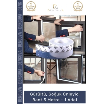 #Bant Yapışkanlı Kapı Pencere Yalıtım Soğuk Hava Toz Gürültü Önleyici Rüzgar Bant 5 Metre - 1 Adet