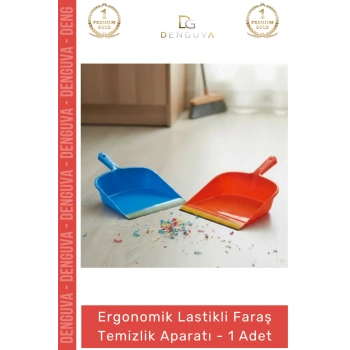 #Faraş Dayanıklı Esnek Lastik Şeritli Pratik Ergonomik Hijyenik Zemin Kaliteli Lastikli Faraş - 1 Adet