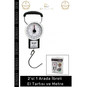 #Tartı Hassas Mekanik Bagaj Balık Askılı 35 Kg Yaylı 2si 1 Arada İbreli El Tartısı Metre