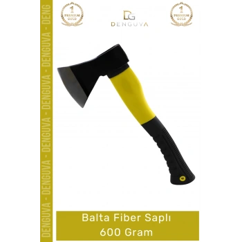 #Balta Karbon Çelik Profesyonel Kampçı Bahçe Odun Kesme El Aleti Balta Fiber Saplı 600 Gram
