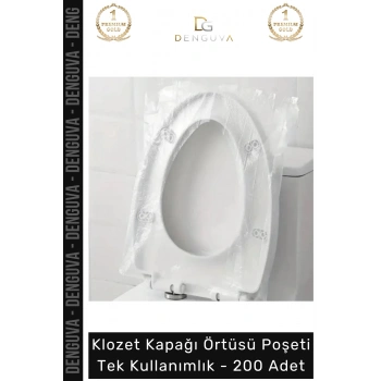 #KlozetPoşeti Klozet Kapağı Örtüsü Poşeti Hijyenik Su Geçirmez Geniş Klozet Tek Kullanımlık 200 Adet