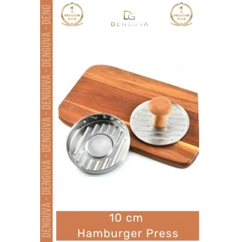 #KöfteKalıbı Profesyonel Metal Ahşap Saplı Gurme Köfte Şekillendirici Izgara 10 cm Hamburger Press