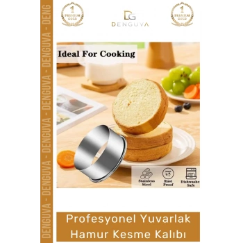 #HamurKalıbı Paslanmaz Çelik Profesyonel Mantı Kurabiye Donut Kesici Eşit Yuvarlak Hamur Kesme Kalıbı