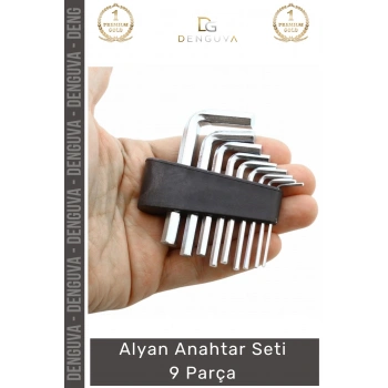 #AlyanSeti Krom Vanadyum Çelik L Tipi Profesyonel Tamir Takımı Anahtar Seti Alyan Anahtar 9 Parça