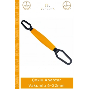 #Anahtar Profesyonel Paslanmaz Çelik Dayanıklı Ergonomik Sap Atölye Çoklu Anahtar Vakumlu 6-22mm - 1 Adet