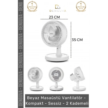 #Vantilatör Sinbo Beyaz Masaüstü Vantilatör Ofis Tipi Hava Sirkülasyonu Kompakt Sessiz 2 Kademeli