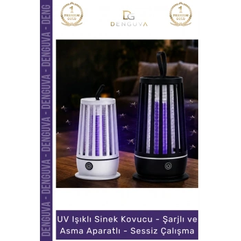 #SinekKovucu Mor Işık Şarjlı Kamp Bahçe Profesyonel Sessiz Modern Güçlü Çalışma UV Işıklı Sinek Kovucu