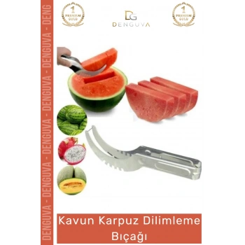 #DilimlemeBıçağı Paslanmaz Çelik Mutfak Servis Sunum Pratik Meyve Kesici Kavun Karpuz Dilimleme Bıçağı