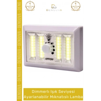 #Lamba Taşınabilir Güçlü Cob LED Dimmerlı Pilli Kamp Çalışma Ayarlanabilir Mıknatıslı Lamba - 1 Adet