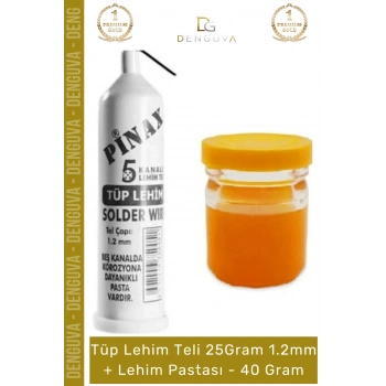#LehimTeli Profesyonel Elektronik Tamir Havya Malzemesi Lehim Teli 25 Gr 12mm + Lehim Pastası 40 Gram - 1 Adet