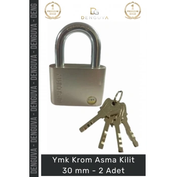 #AsmaKilit Ymk Yüksek Güvenlikli Sertleştirilmiş Çelik Paslanmaz Korozyon Dirençli Krom Asma Kilit - 2 Adet
