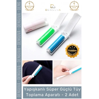 #TüyRulosu Yapışkanlı Yıkanabilir Silindir Kedi Köpek Koltuk Elbise Pratik Tüy Toz Toplama Rulosu - 2 Adet