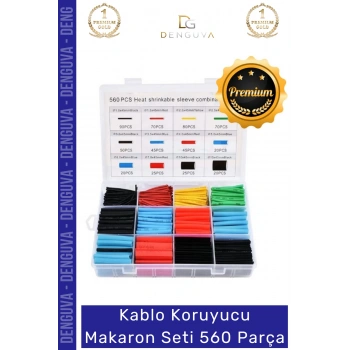 #MakaronSeti Isı Büzüşmeli Daralan Kablo Koruma Elektriksel İzolasyon Termal Makaron Seti 560 Parça