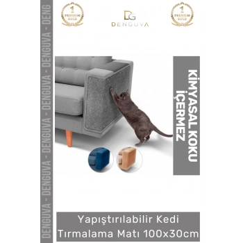 #KediMatı Yapıştırılabilir Dayanıklı Mobilya Koruyucu Çevre Dostu Kedi Tırmalama Matı 100x30cm - 1 Adet