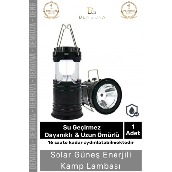 #ŞarjlıLamba Güneş Enerjili Avcı Feneri Fonksiyonlu Kamp Lambası Powerbank Şarjlı Işıldak Usb Şarj