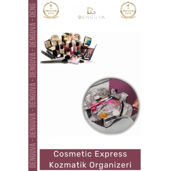 #MakyajÇantası Şık Büzgülü Pratik Makyaj Çantası Seyahat Tipi Düzenleyici Cosmetic Express Kozmetik Organizeri