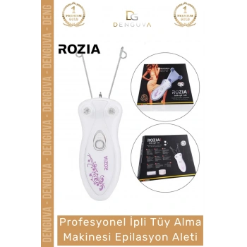 #EpilasyonAleti Rozia İpli Hassas Pamuk İplik LED Işıklı Yüz Vücut Tüy Alma Makinesi Epilasyon Aleti