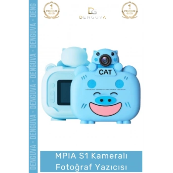 #FotoğrafMakinesi MPIA S1 Pembe Çocuk Kameralı Fotoğraf Yazıcısı 20 IPS Lens 1080p HD Ekran Kamera Selfie