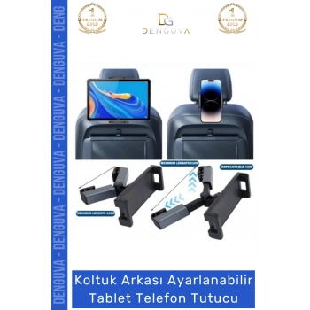 #TelefonTutucu Araç Arka Koltuk Başlık Uyumlu 360 Derece Döner Başlıklı Ayarlanabilir Tablet Telefon Tututcu