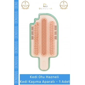 #KediFırçası Tüy Kedi Otu Hazneli Duvara Monteli Masaj Etkili Kedi Kaşınma Tarama Aparatı Fırçası