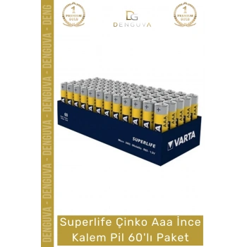 #Pil Superlife Çinko AAA R03 15V Karbon Ekonomik Mega Set Kumanda Saati İnce Kalem Pil 60lı