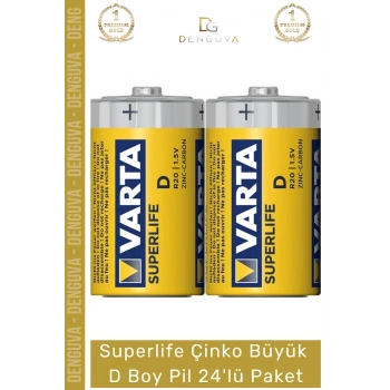 #Pil Uzun Ömürlü Dayanıklı Ekonomik Yüksek Performanslı Kaliteli Çinko Büyük D Boy Pil 24lü