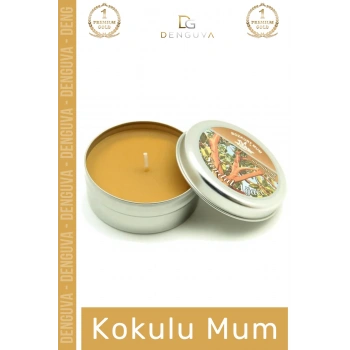 #MumOdaKokusu Dekoratif Hediyelik Modern Şık Metal Kutulu Kaliteli Mum Oda Kokusu 120G Teneke Kutu