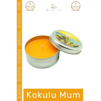 #Mum Dekoratif Hediyelik Şık Modern Tasarım Metal Kutu Kokulu Mum Oda Kokusu 120G Teneke Kutu