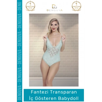 #FanteziBabydoll Lüks Dantel Detaylı Estetik Göz Alıcı Modern Feminen Transparan İç Gösteren Şık Babydoll