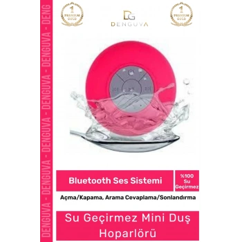 #Hoparlör Bluetooth Su Geçirmez Vantuzlu Dahili Mikrofonlu Kablosuz Şarjlı Duş Kamp Sahil Hoparlör