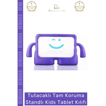 #TabletTutucu Apple iPad 7 8 9 Nesil 10 2 Inç Yumuşak Dokulu Tutacaklı Darbe Tam Koruma Standlı Kids