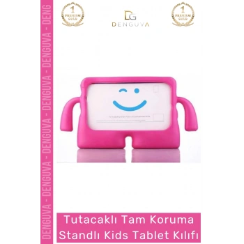 #TabletTutucu Apple iPad 7 8 9 Nesil 10 2 Inç Yumuşak Dokulu Tutacaklı Darbe Tam Koruma Standlı Kids