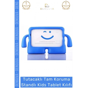 #TabletTutucu Apple iPad 7 8 9 Nesil 10 2 Inç Yumuşak Dokulu Tutacaklı Darbe Tam Koruma Standlı Kids