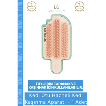 #KediTarama Kedi Otu Hazneli Duvar Tipi Masaj Fırçası Tüy Temizleme Kendi Kendine Kaşınma Tarama Aparatı - 1 Adet