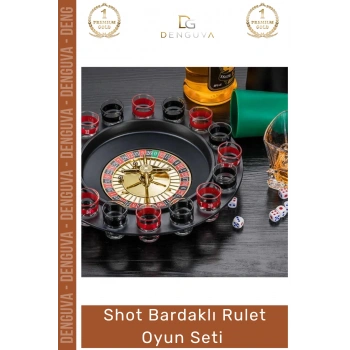 #RuletSeti Bardaklı Rulet Partisi Eğlence Aksesuarı Hediyelik Modern Oyun Seti Shot Roulette Set