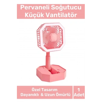 Deluxe Katlanabilir 2 Modlu Usb Şarjlı Sessiz Mini Fan Yelpazeli Pervaneli Soğutucu Vantilatör