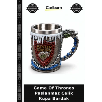 Game Of Thrones Tasarımlı 3D Paslanmaz Çelik Kupa Bardak Alk6507