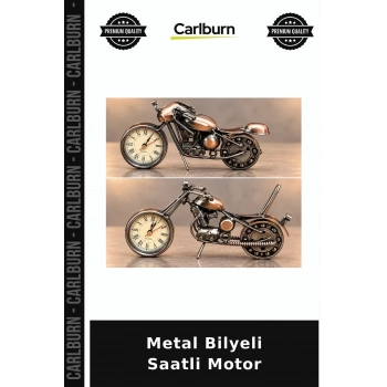 Metal Bilyeli Saatli Motor Saat Baba Süs
