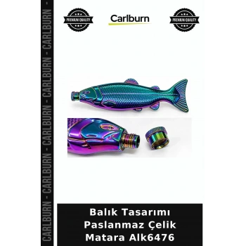 Özel Üretim Balık Tasarımı Paslanmaz Çelik Matara Alk6476