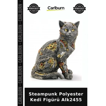 Özel Üretim Dekoratif Figür Steampunk Polyester Kedi Figürü Alk2455