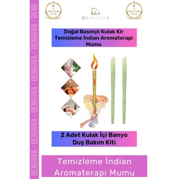 Özel Üretim Doğal Basınçlı Kulak Kir Temizleme İndian Aromaterapi Mumu - 2 Adet