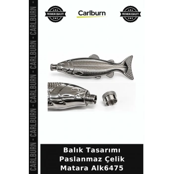 Özel Üretim Hediye Aksesuar Balık Tasarımı Paslanmaz Çelik Matara Alk6475