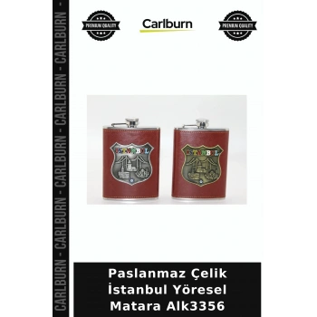 Özel Üretim Hediye Paslanmaz Çelik İstanbul Yöresel Matara Alk3356