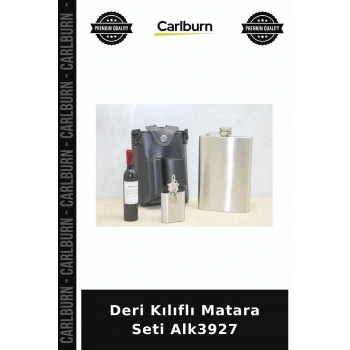 Özel Üretim Hediye Set Deri Kılıflı Matara Seti Alk3927