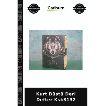 Özel Üretim Hediyelik Not Defteri Kişisel Koleksiyon Kurt Büstü Deri Defter Ksk3132