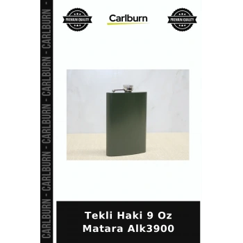 Özel Üretim Kamp Aksesuar Tekli Haki 9 Oz Matara Alk3900