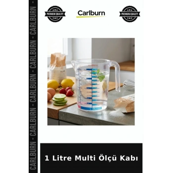 Özel Üretim Mutfak Pratik Şeffaf Fonksiyonel 1 Litre Multi Ölçü Kabı