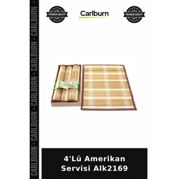 Özel Üretim Mutfak Sofra Dekoratif Şık Sunum 4Lü Amerikan Servisi Alk2169